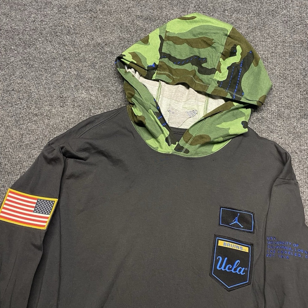 Nike Jordan UCLA Bruins Military On Field Camo Salute Hoodie - Men's Sz Med